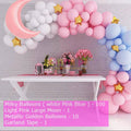 Balloons Bunch Pink Moon & Milky balloons with Garland Tape