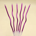 Candle Long Twisted Curly pink (6 Pack)