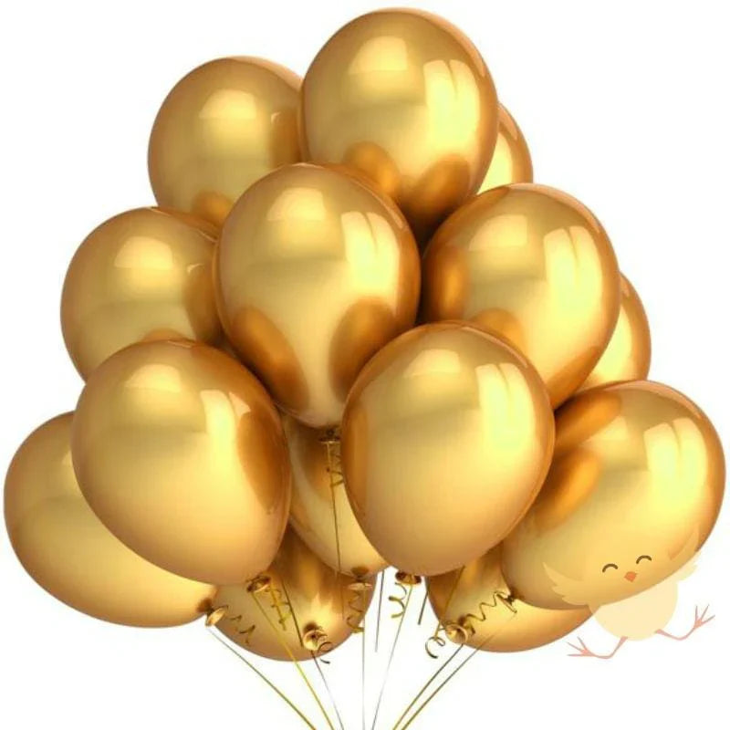 Balloons Metallic Golden (single, 25 or 50 Balloons)